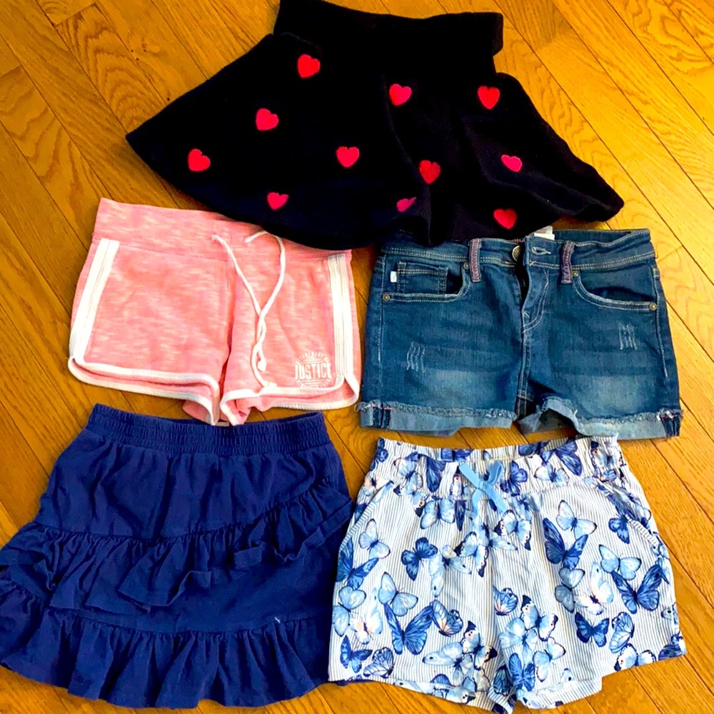 Girls shorts and skirts